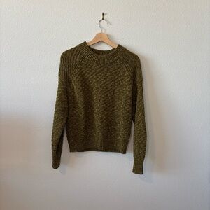 Universal Thread Olive Green Textured Knit Sweater - Cottagecore Cozy Pullover